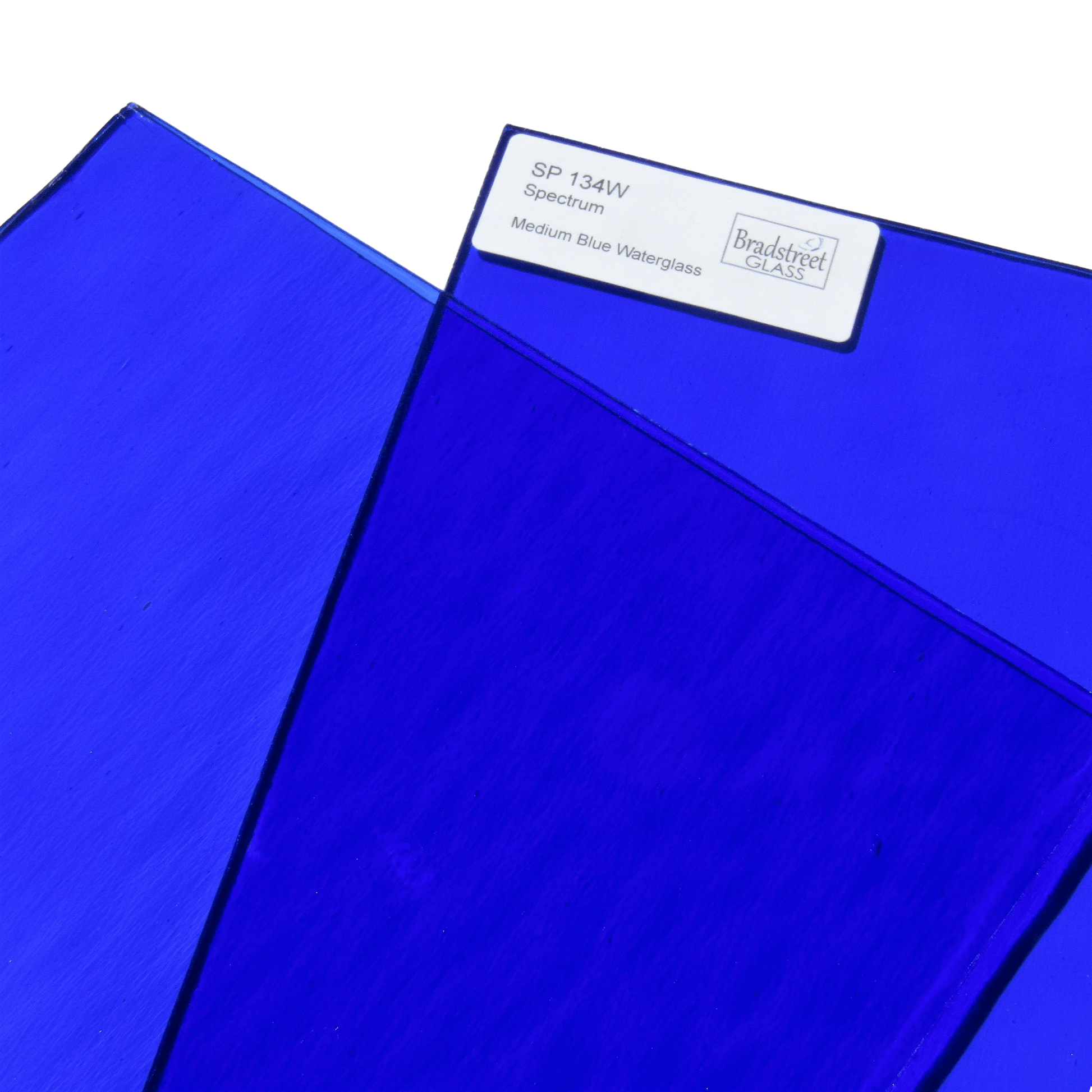  Bradstreet Glass Medium Blue Waterglass Fusible Stained Glass Sheet 96 COE Oceanside SF134W