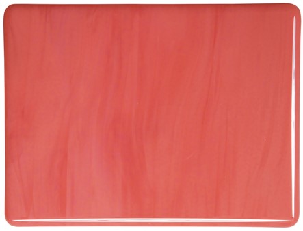 Salmon Pink Opal Fusible Stained Glass Sheet 90 COE Bullseye 0305 30F