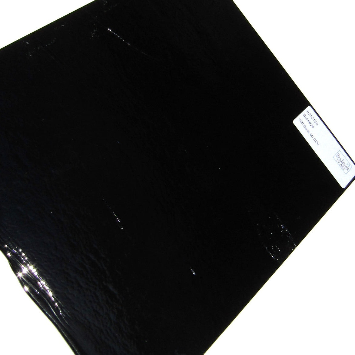 90 COE Bullseye 0101 30F Stained Glass Sheet Fusible Stiff Black Double Rolled 