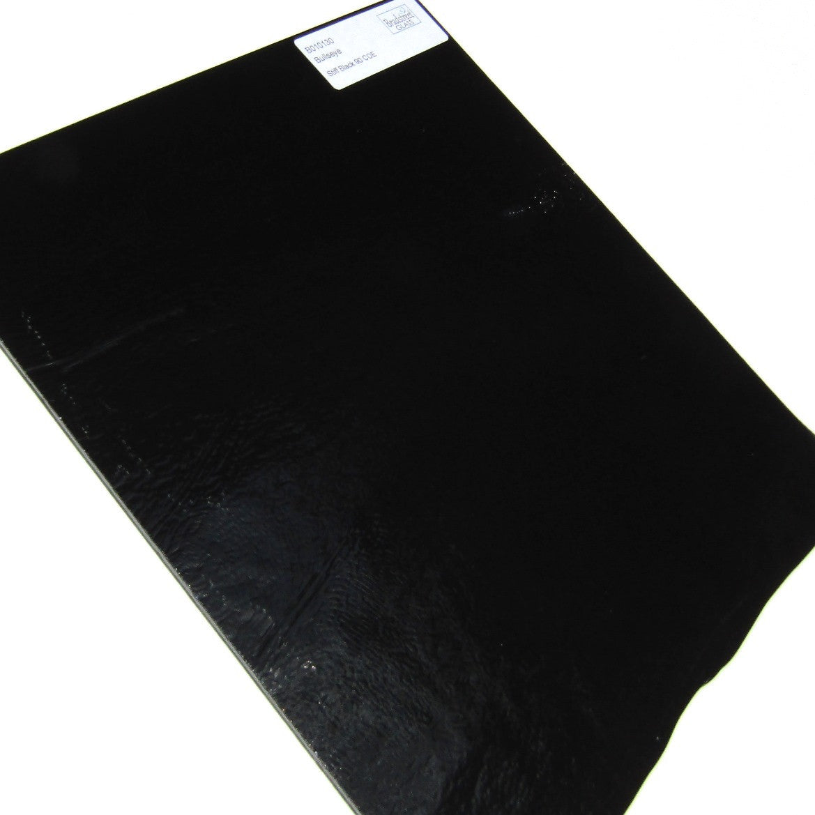 90 COE Bullseye 0101 30F Stained Glass Sheet Fusible Stiff Black Double Rolled 