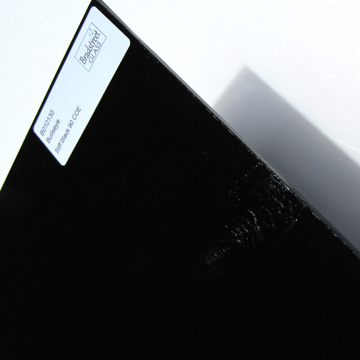 90 COE Bullseye 0101 30F Stained Glass Sheet Fusible Stiff Black Double Rolled 