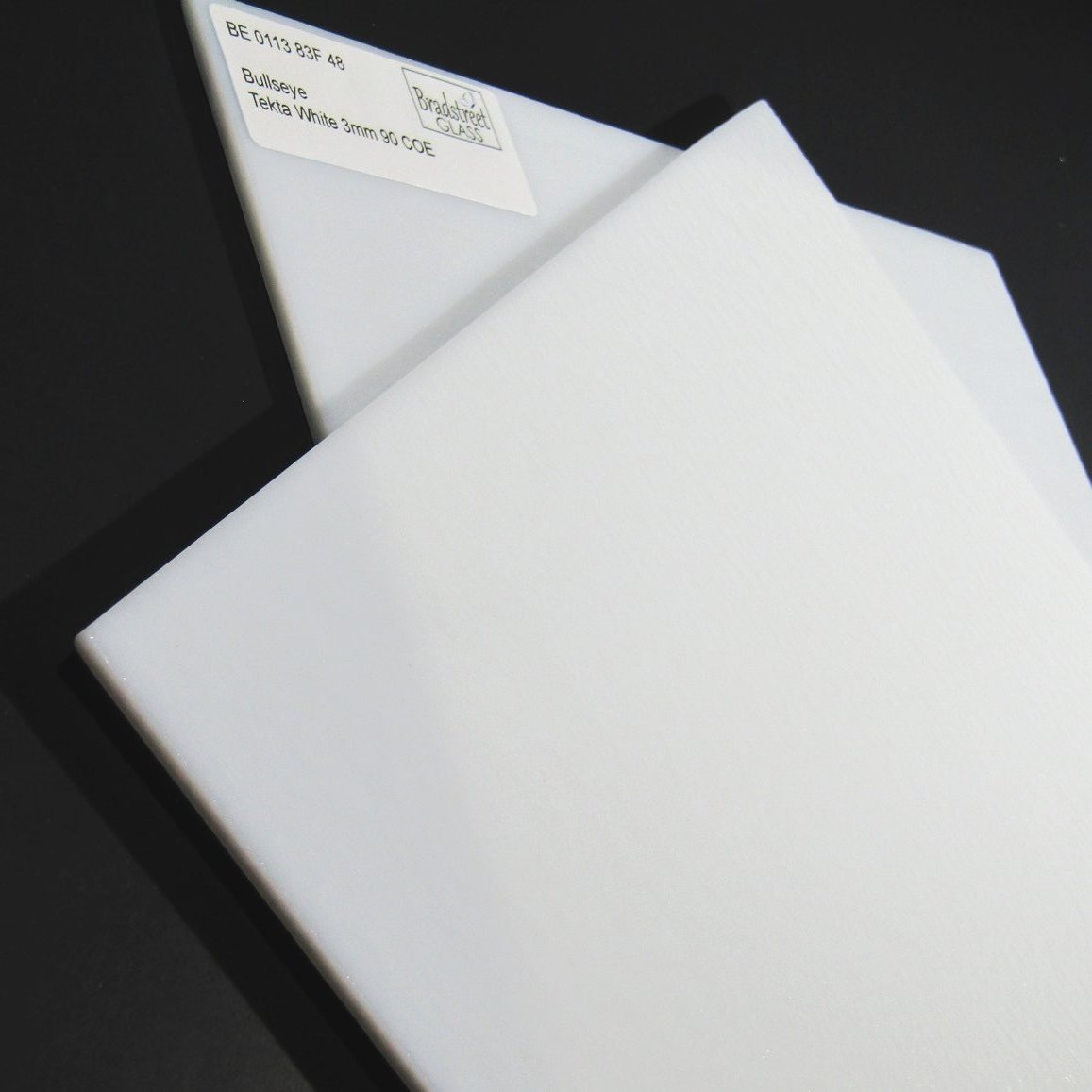 Tekta White Fusible Stained Glass Sheet 90 COE Opaque Bullseye 0113 83F