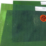 Mineral Green Fusible Stained Glass Sheet 90 COE Double Rolled Bullseye BE 0117 30F