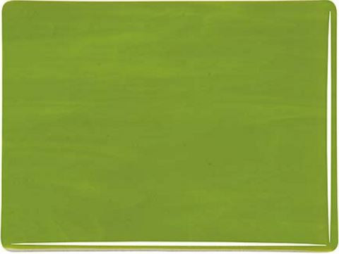 Bullseye 90 COE Avocado Green Stained Glass Sheet, Double Rolled, Fusible, BE 0222 30F