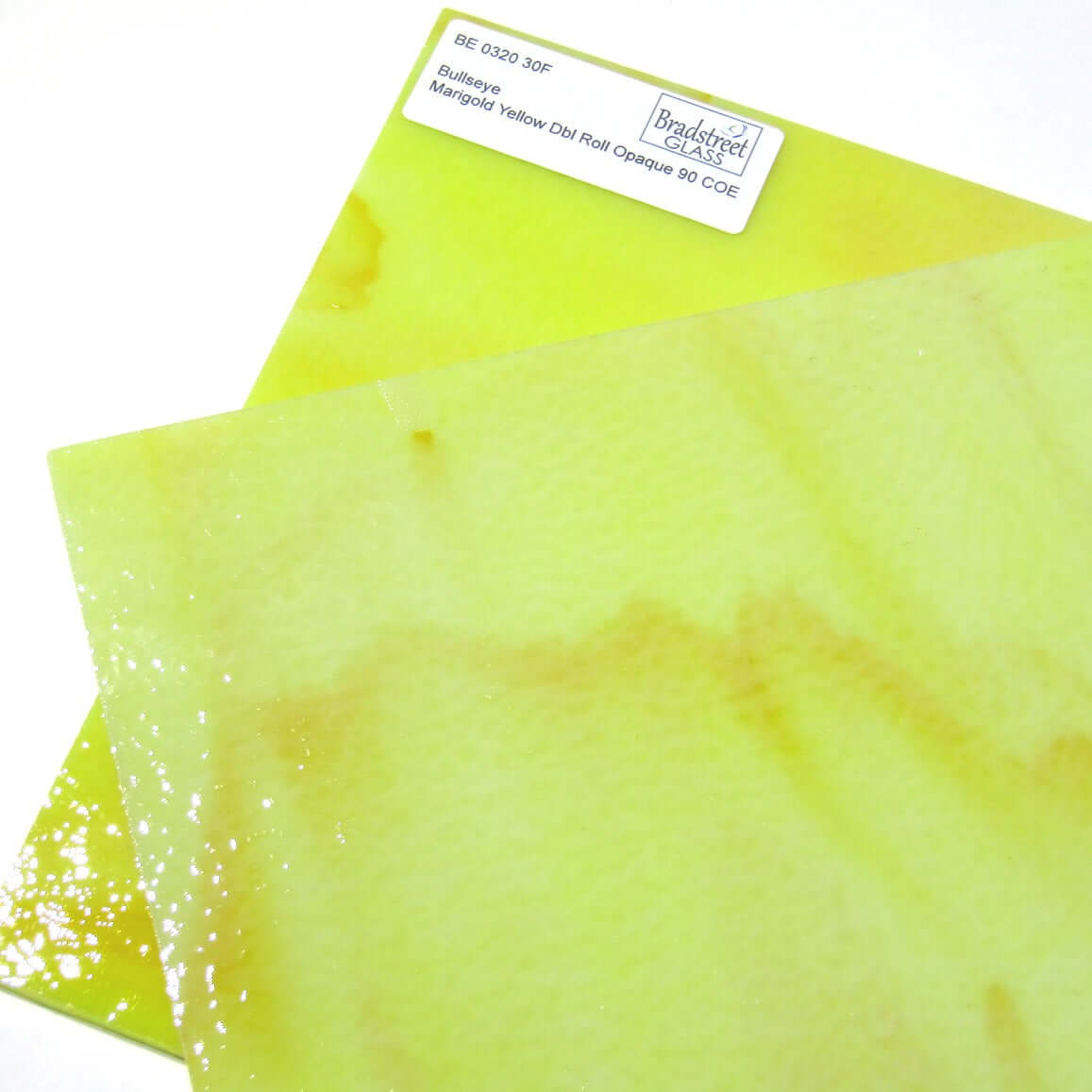 Marigold Yellow Stained Glass Sheet Fusible 90 COE Bullseye 0320 30F