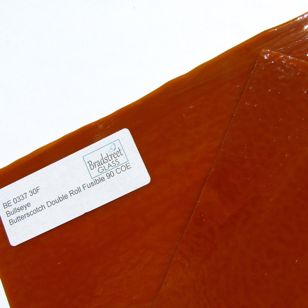 Butterscotch Fusible Stained Glass Sheet 90 COE Bullseye 0337 30 ...