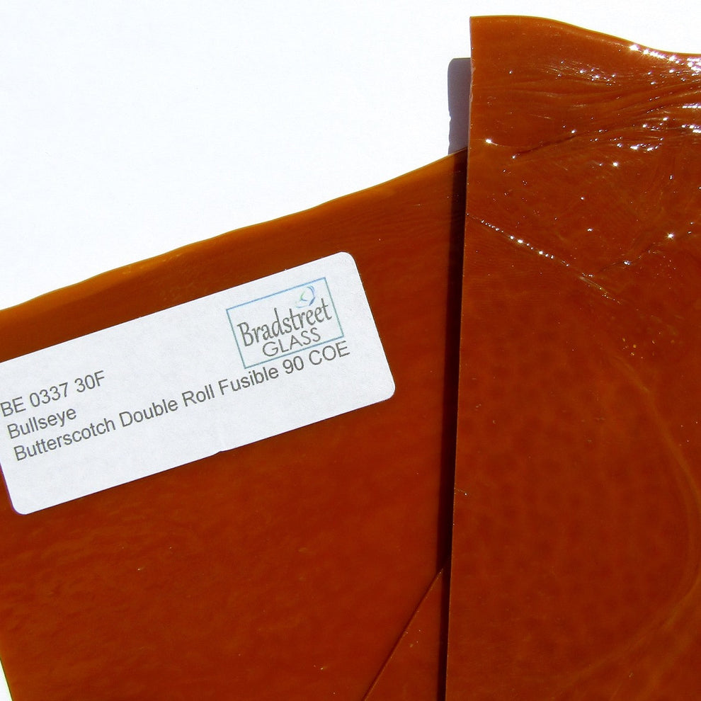 Butterscotch Fusible Stained Glass Sheet 90 COE Bullseye 0337 30 ...