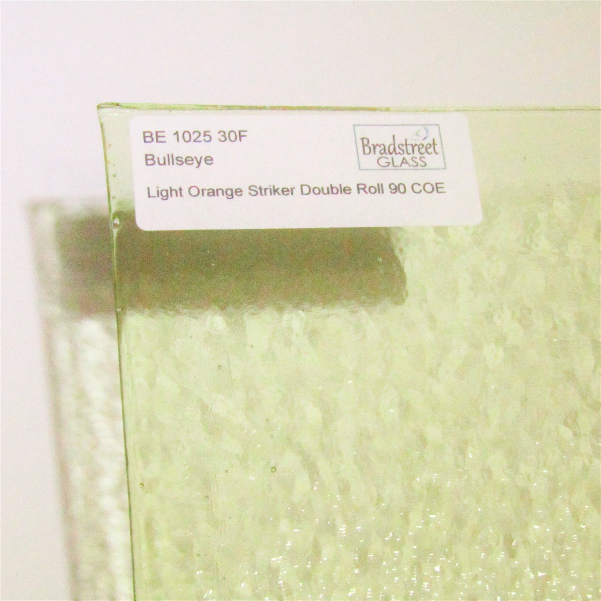 Light Orange Translucent Fusible Stained Glass Sheet 90 COE Bullseye 1025 30F