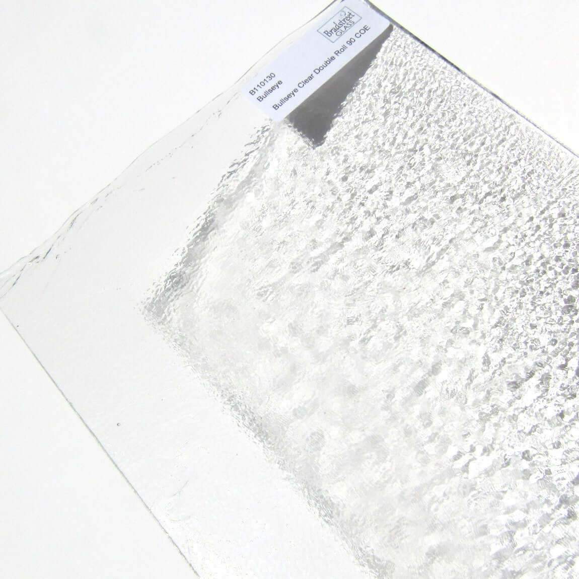 Bullseye 1101 30F Fusible Stained Glass Sheet Clear Double Rolled 90 COE