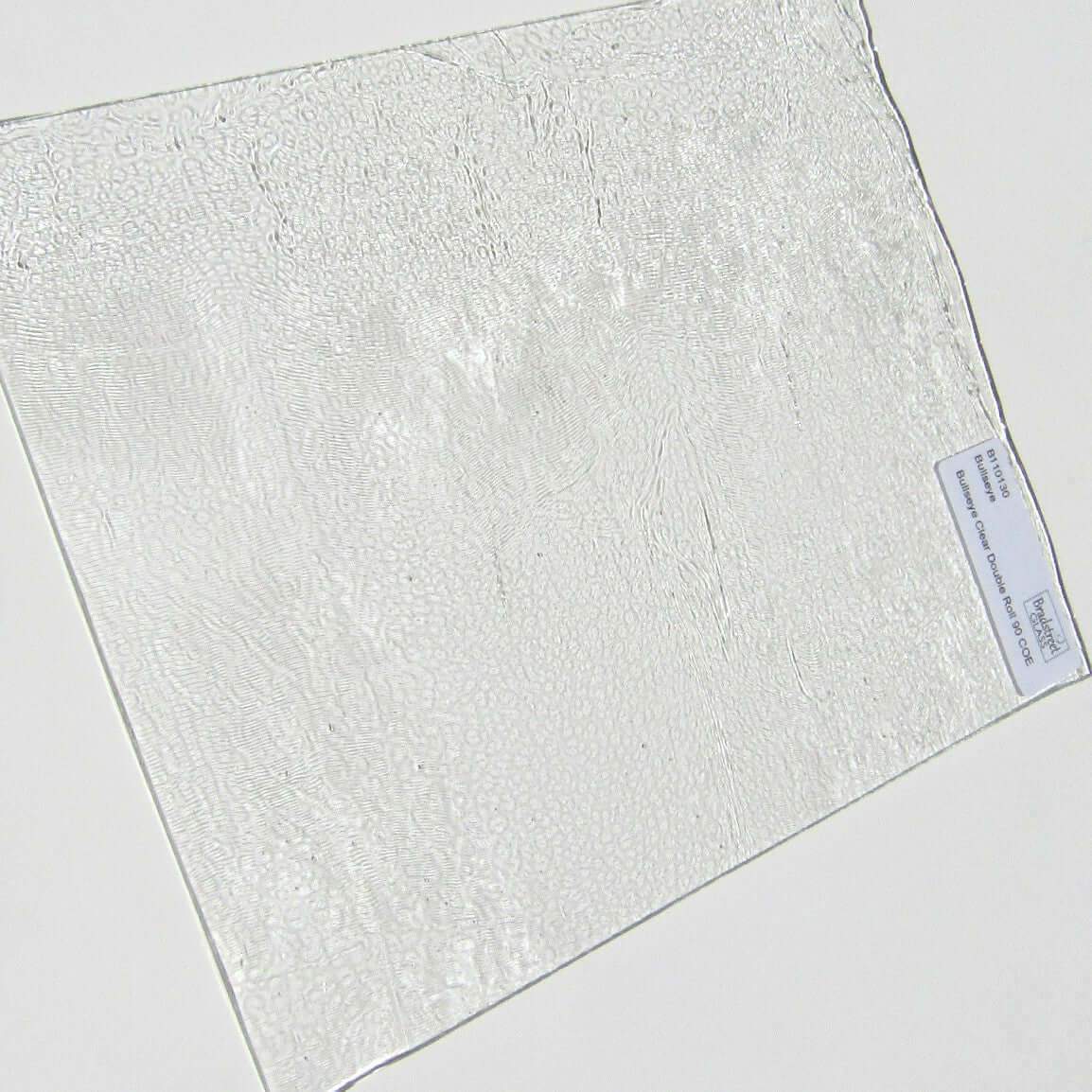 Bullseye 1101 30F Fusible Stained Glass Sheet Clear Double Rolled 90 COE