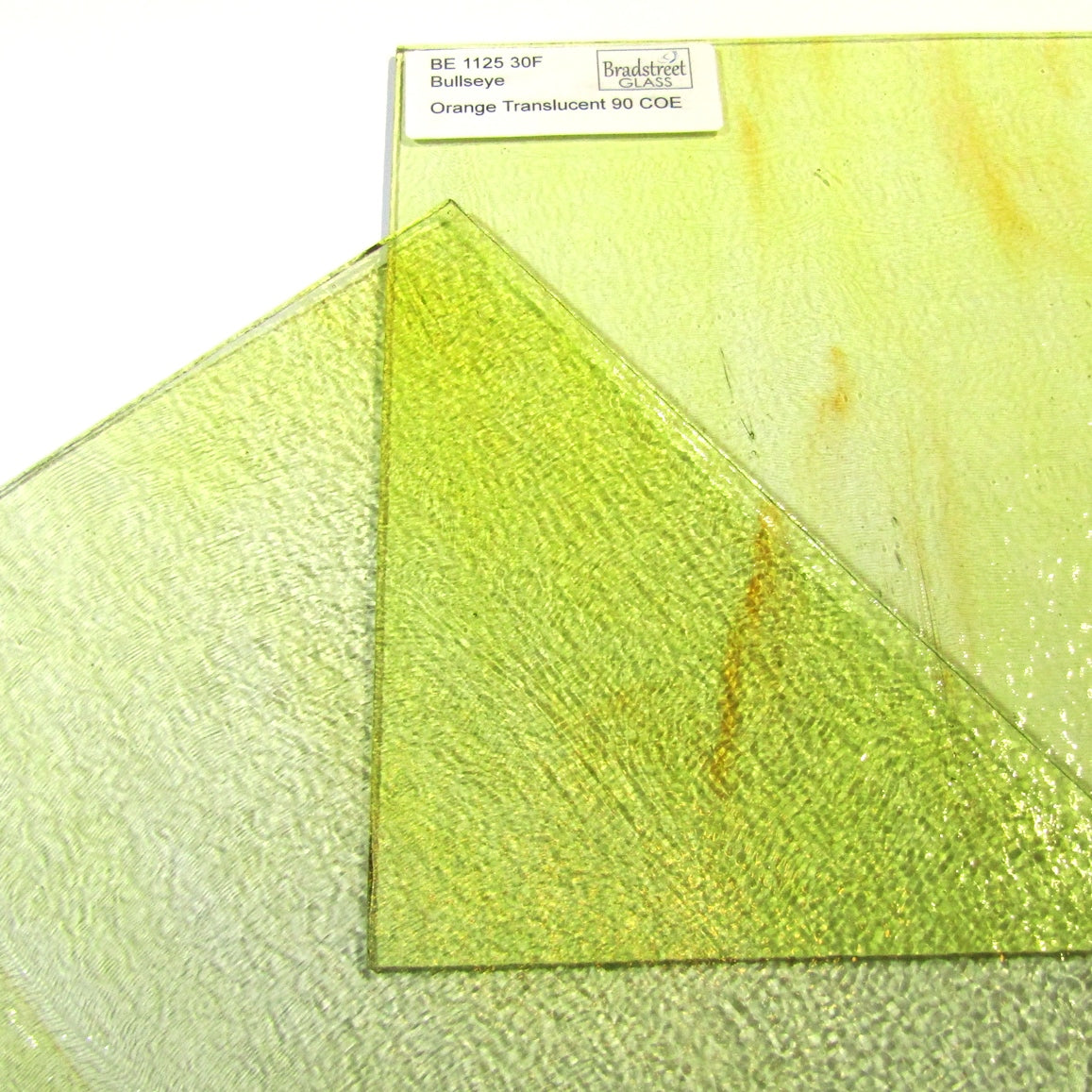 Orange Fusible Stained Glass Sheet 90 COE Transparent Bullseye 1125 30F