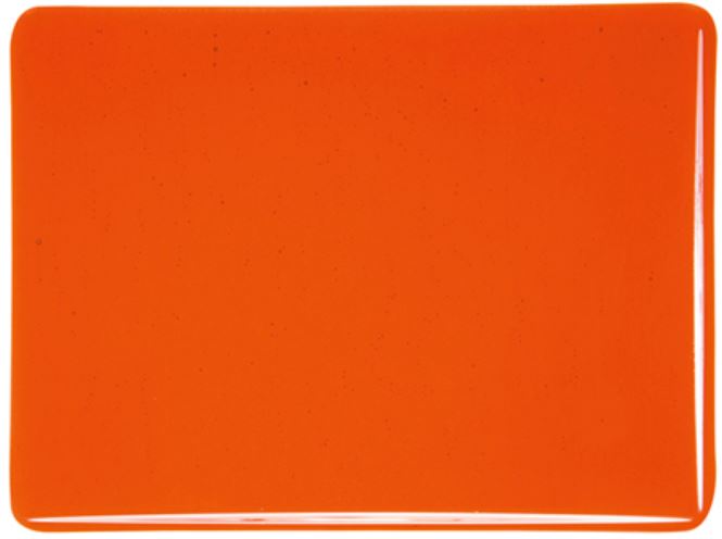 Orange Fusible Stained Glass Sheet 90 COE Transparent Bullseye 1125 30F