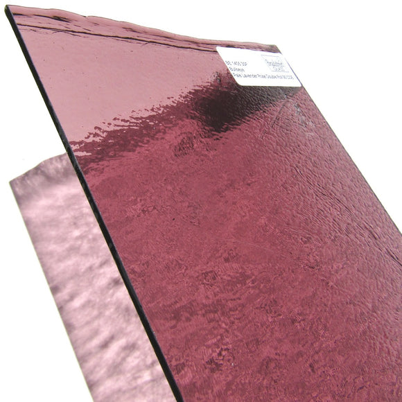 Bullseye 90 COE Pale Lavender Rose Stained Glass Sheet Double Rolled Fusible BE 1405 30F