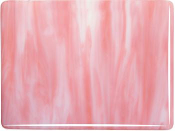 Bullseye White Opal Salmon Pink Opal Streaky Fusible Stained Glass Sheet BE 2305 30F