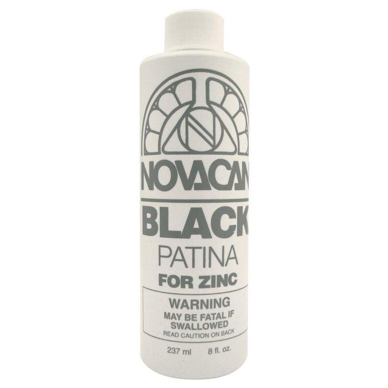 Novacan Black Patina For Zinc 8 oz Bottle