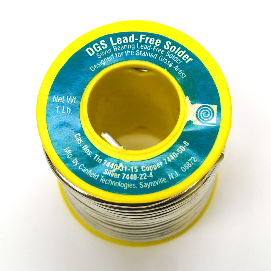 DGS Lead Free Solder 1 lb Roll Canfield BradstreetGlass