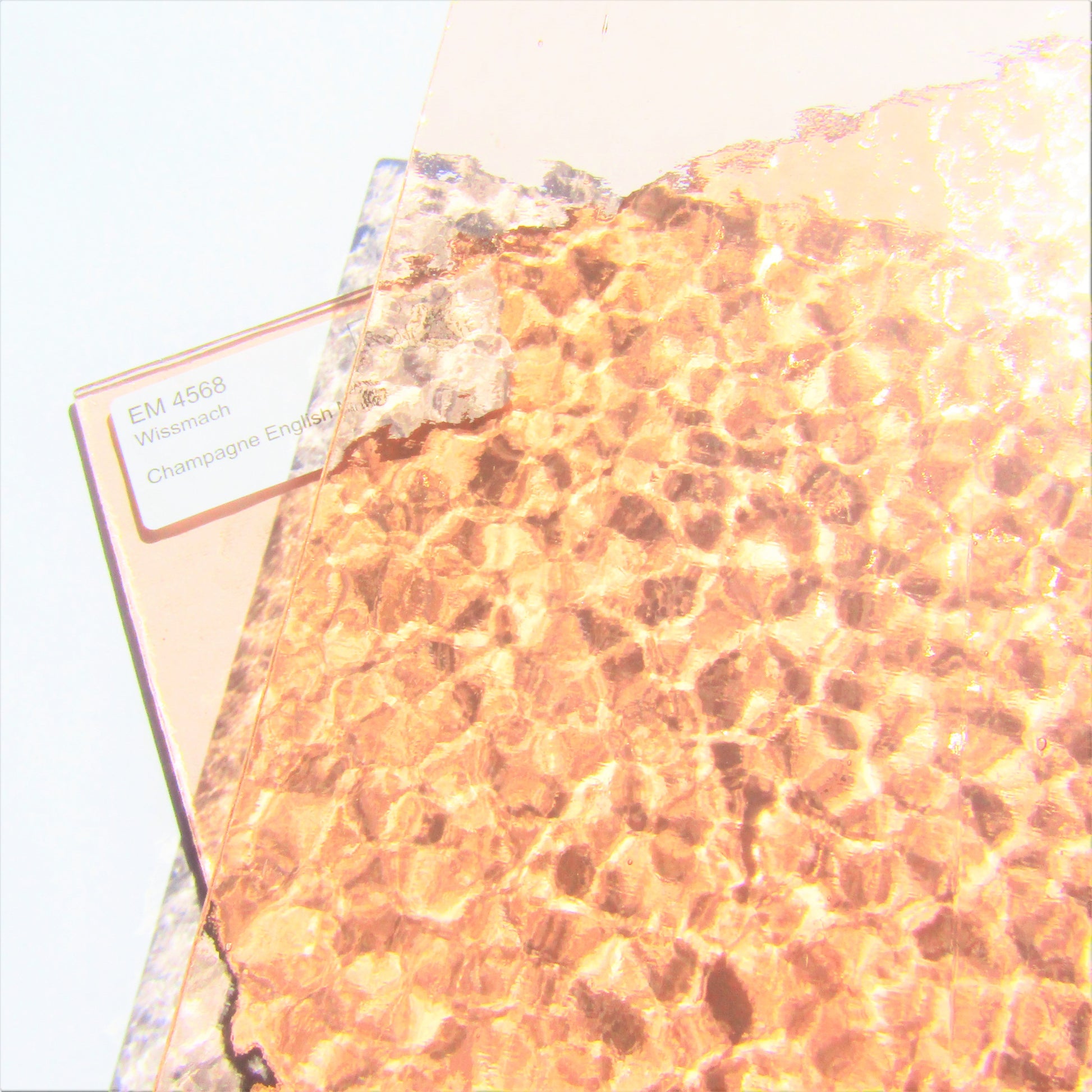 Champagne English Muffle Stained Glass Sheet Wissmach EM4568