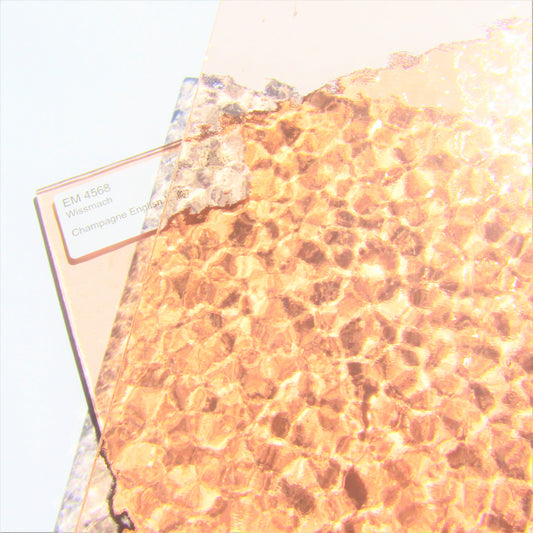 Champagne English Muffle Stained Glass Sheet Wissmach EM4568