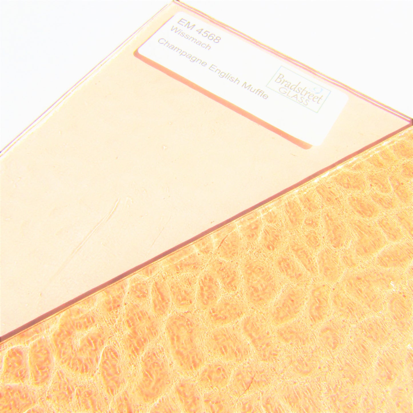 Champagne English Muffle Stained Glass Sheet Wissmach EM4568