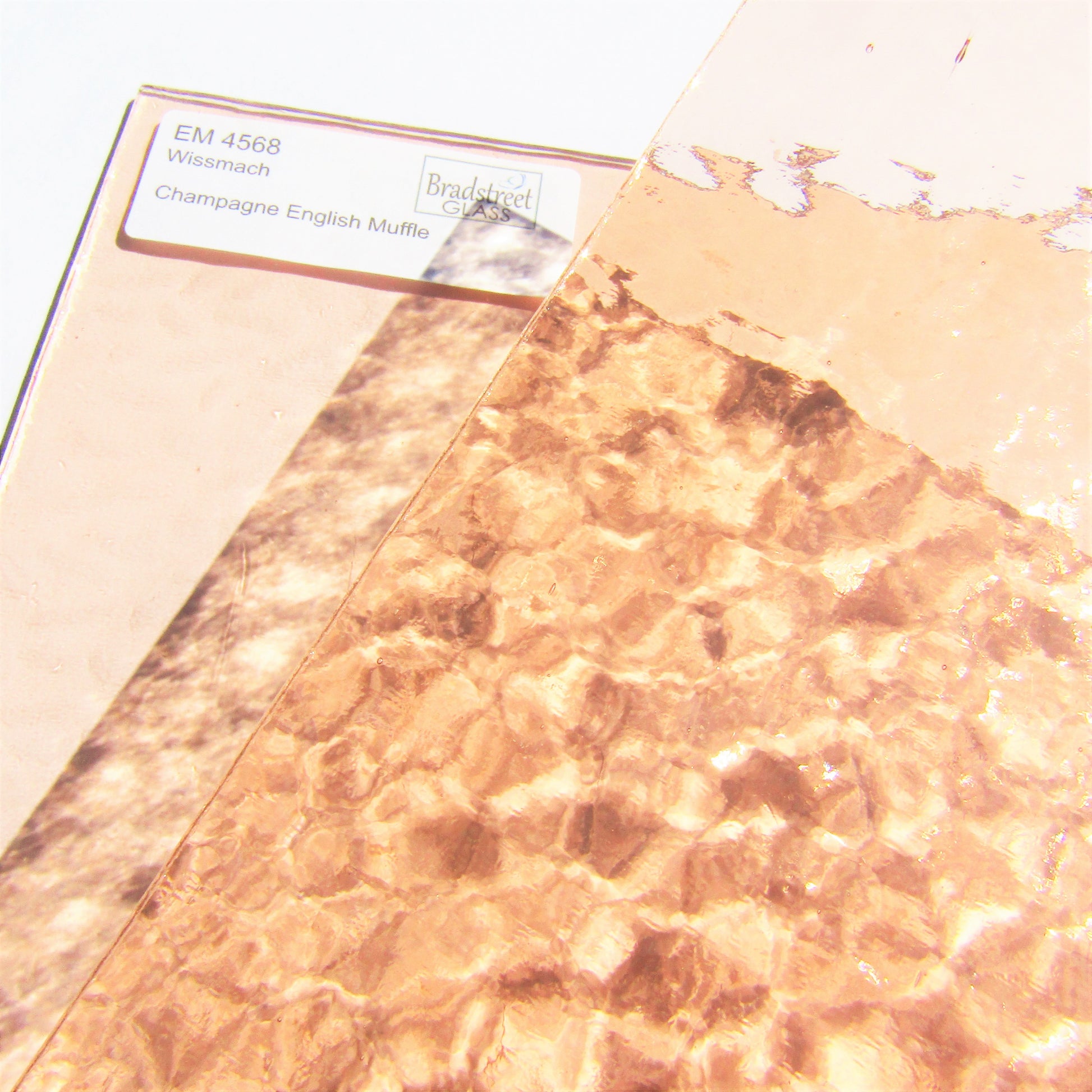 Champagne English Muffle Stained Glass Sheet Wissmach EM4568