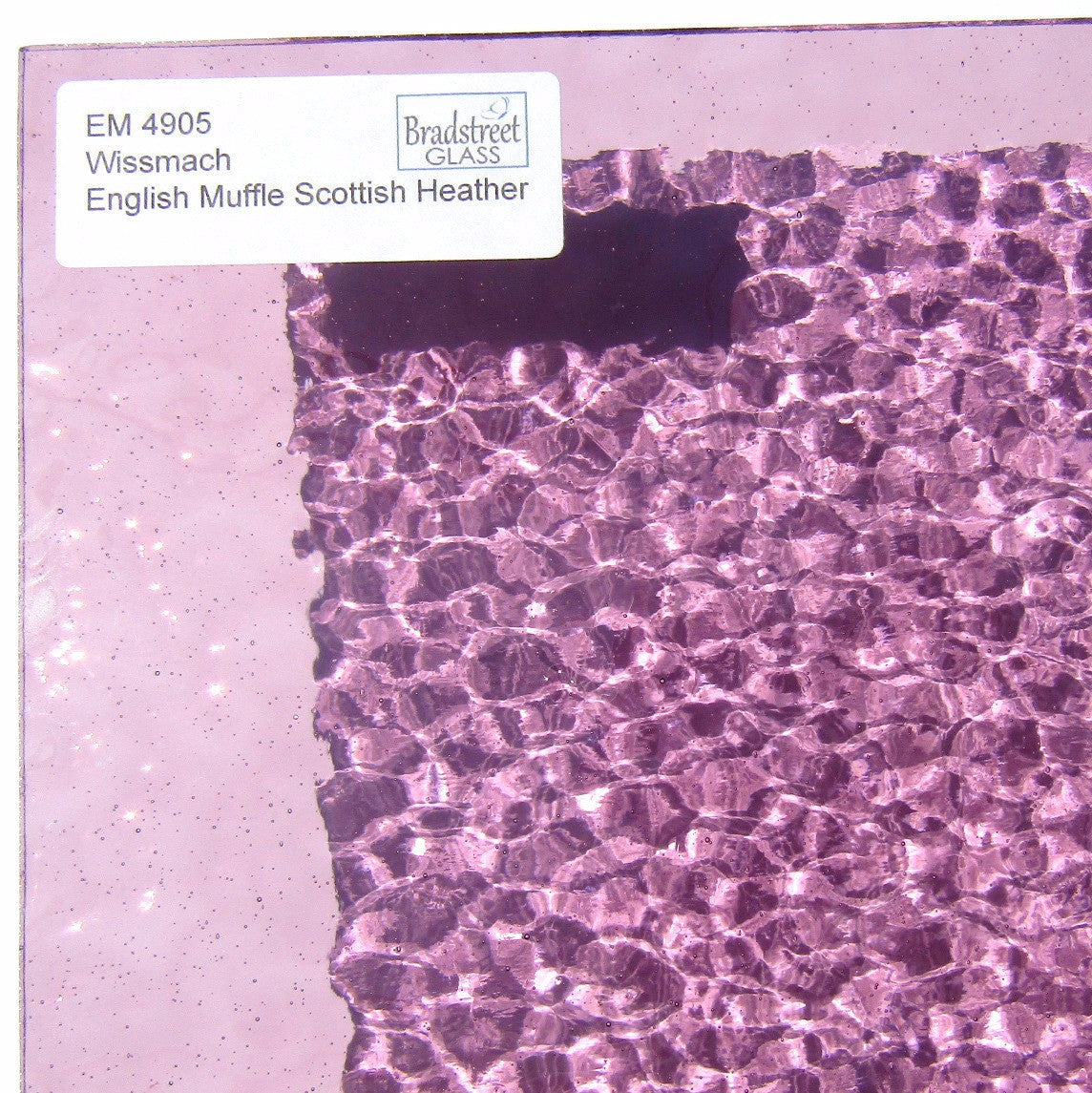 Wissmach English Muffle Scottish Heather Cathedral Stained Glass Sheet EM4905