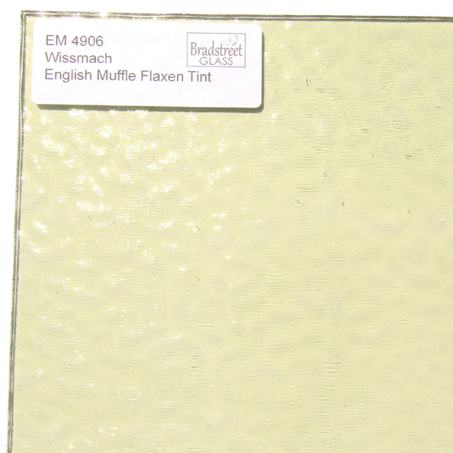 Wissmach English Muffle Flaxen Tint Cathedral Stained Glass Sheet EM4906