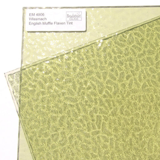 Wissmach English Muffle Flaxen Tint Cathedral Stained Glass Sheet EM4906