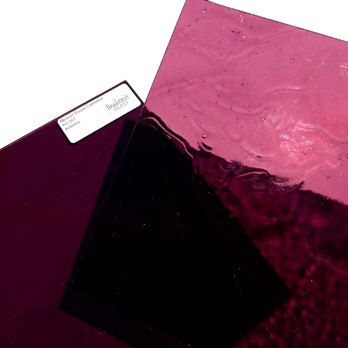 Medium Purple Stained Glass Sheet Cathedral Transparent Kokomo KO 807