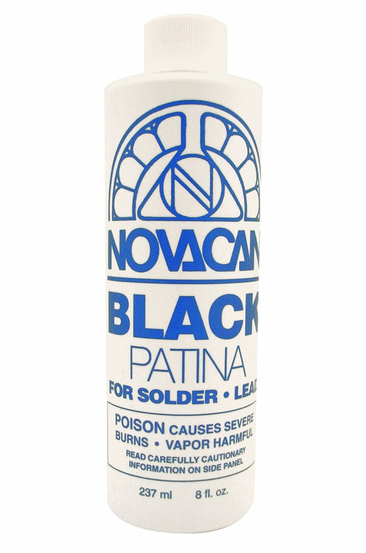 Novacan Black Patina For Lead And Solder 8 oz Bottle