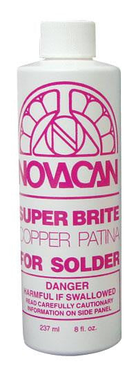 Novacan Super Brite Copper Patina for Solder 8 oz Bottle