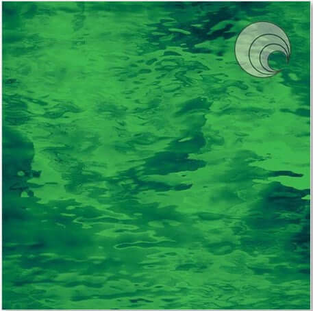Medium Green Waterglass Stained Glass Sheet COE 96 Oceanside SF123W