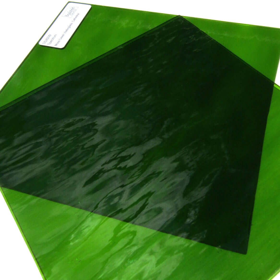 Bradstreet Glass Moss Green Waterglass Fusible Stained Glass Sheet 96 COE Oceanside SF526.2W