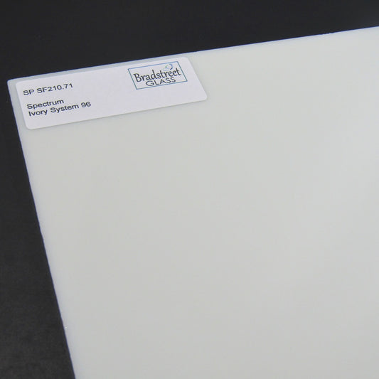 Ivory Stained Glass Sheet Fusible Opal System 96 COE Spectrum SF210.71
