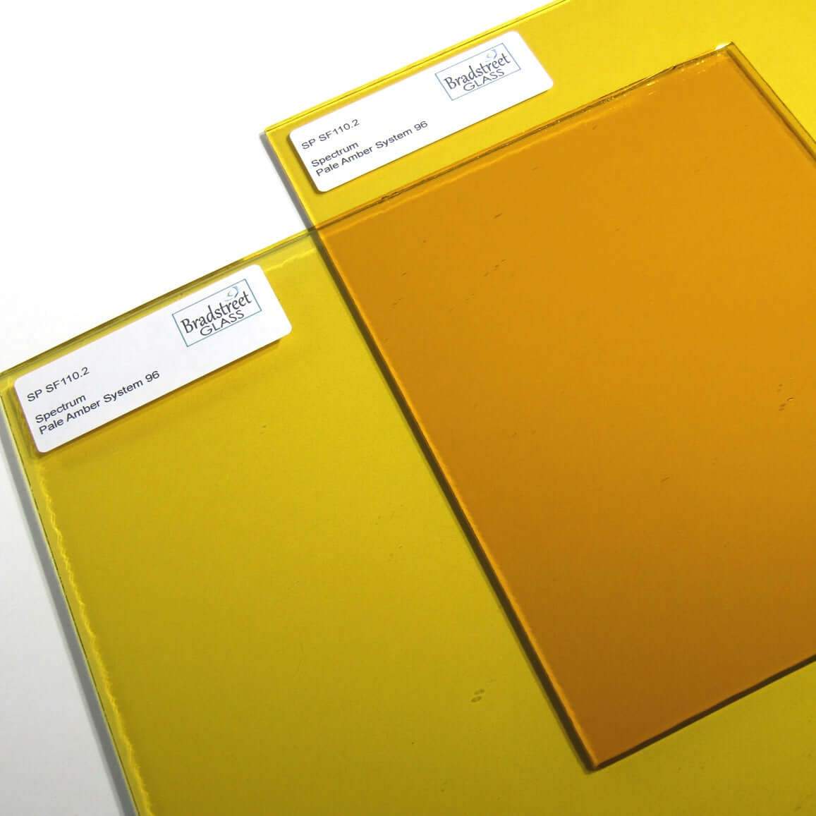Pale Amber Stained Glass Sheet 96 COE Fusible Spectrum SF110.2