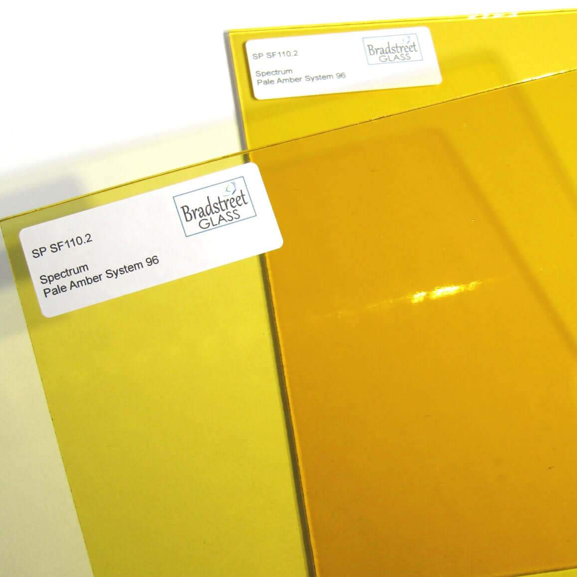 Pale Amber Stained Glass Sheet 96 COE Fusible Spectrum SF110.2