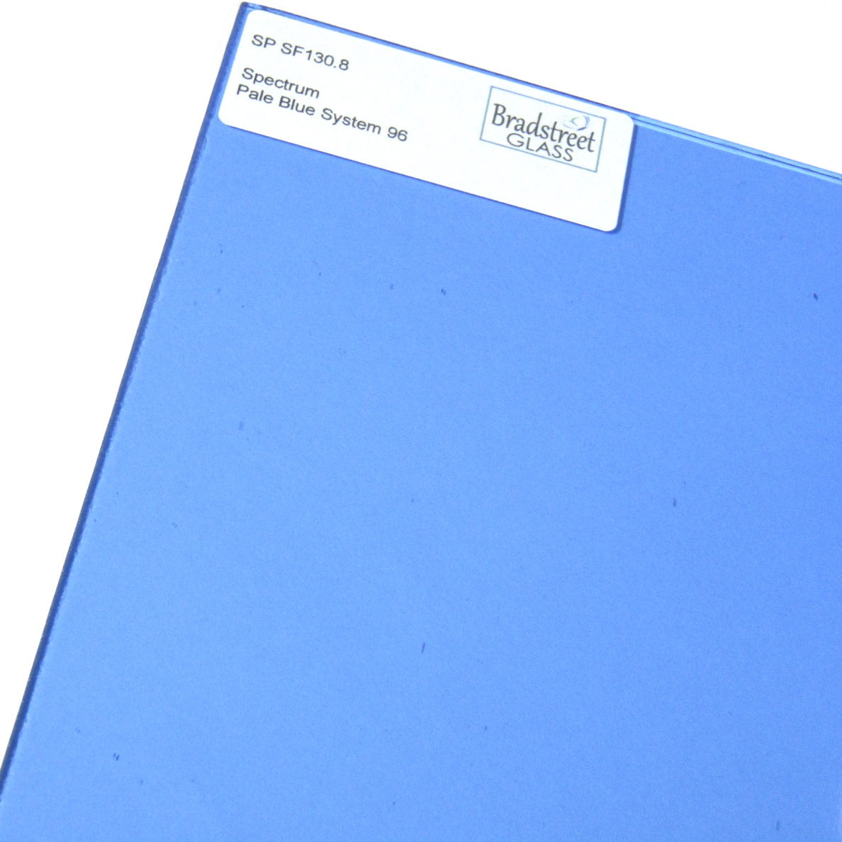 Pale Blue Fusible 8x8 Stained Glass Sheet 96 COE Transparent Cathedral Spectrum SF130.8