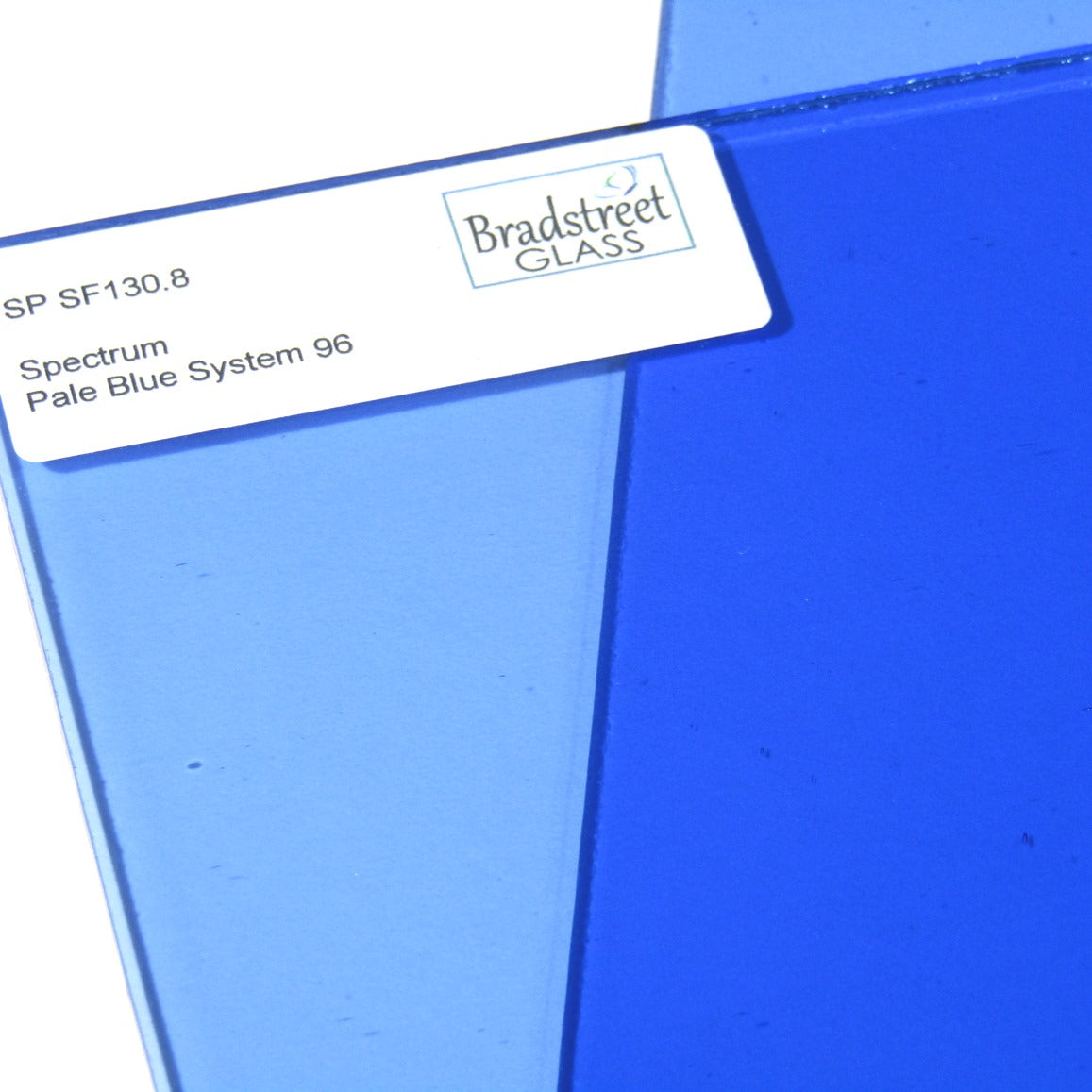 Pale Blue Fusible 8x8 Stained Glass Sheet 96 COE Transparent Cathedral Spectrum SF130.8