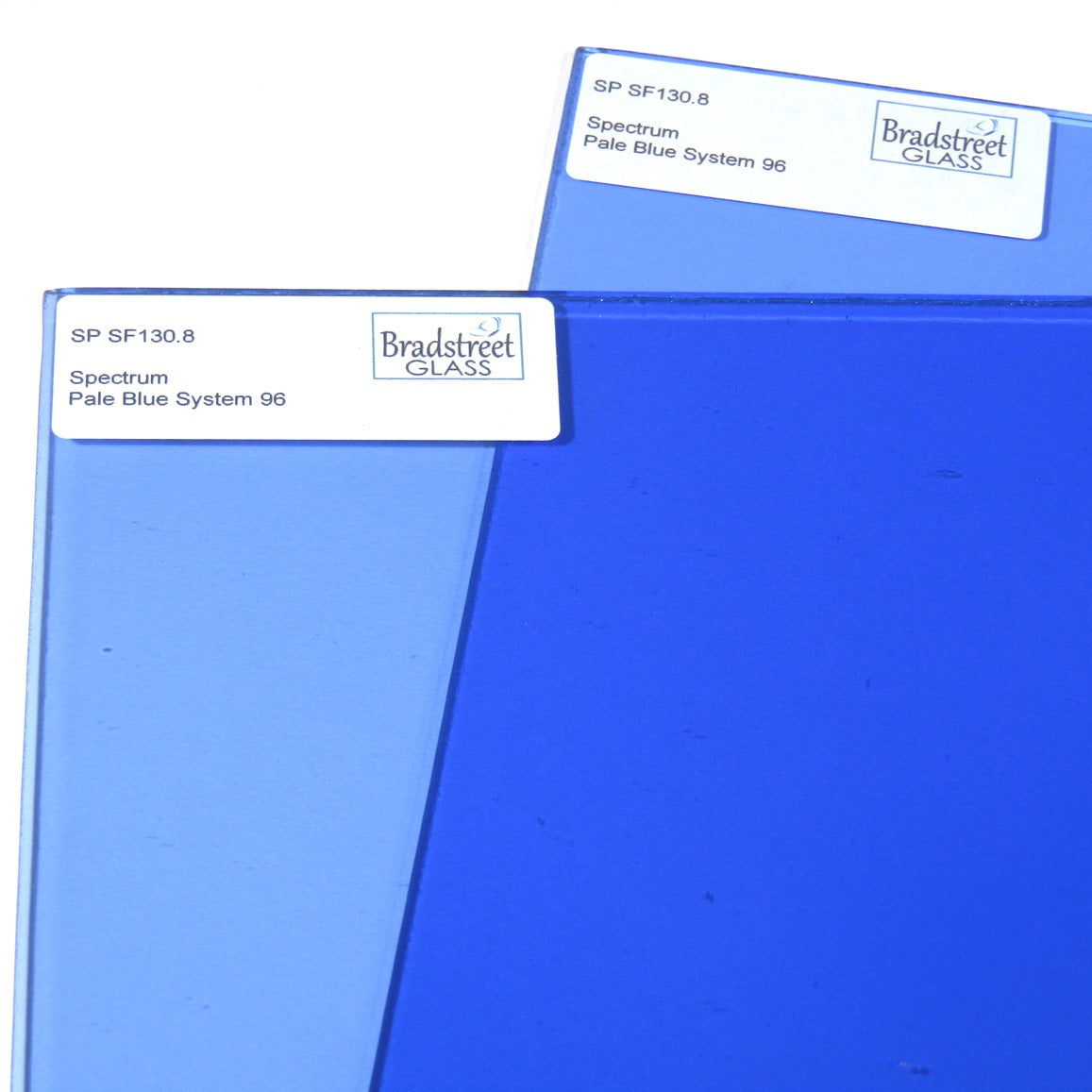 Pale Blue Fusible 8x8 Stained Glass Sheet 96 COE Transparent Cathedral Spectrum SF130.8