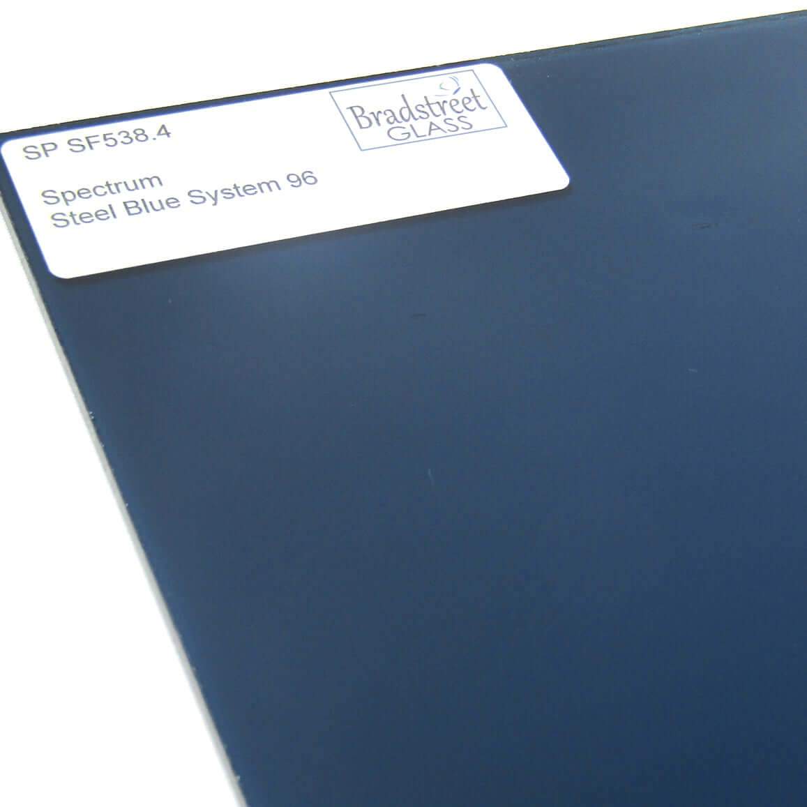 Steel Blue Transparent Stained Glass Sheet System 96 COE Fusible Cathedral Spectrum SF538.4