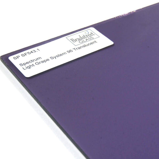  Bradstreet Glass Light Grape Stained Glass Sheet 96 COE Fusible Oceanside SF543.1