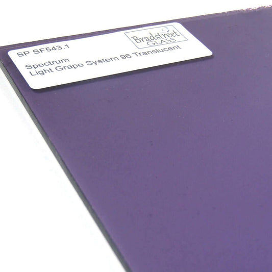  Bradstreet Glass Light Grape Stained Glass Sheet 96 COE Fusible Oceanside SF543.1