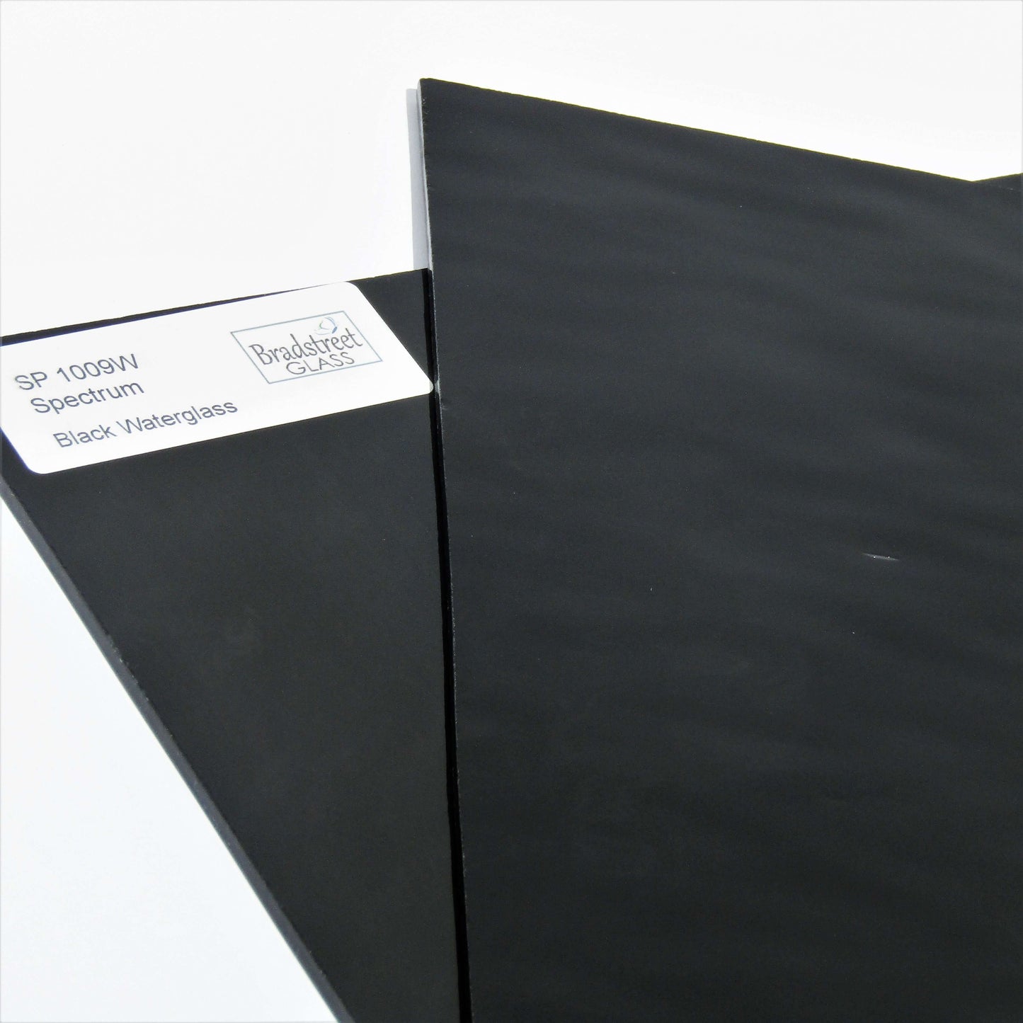 Black Waterglass Fusible Stained Glass Sheet 96 COE Oceanside SF1009W