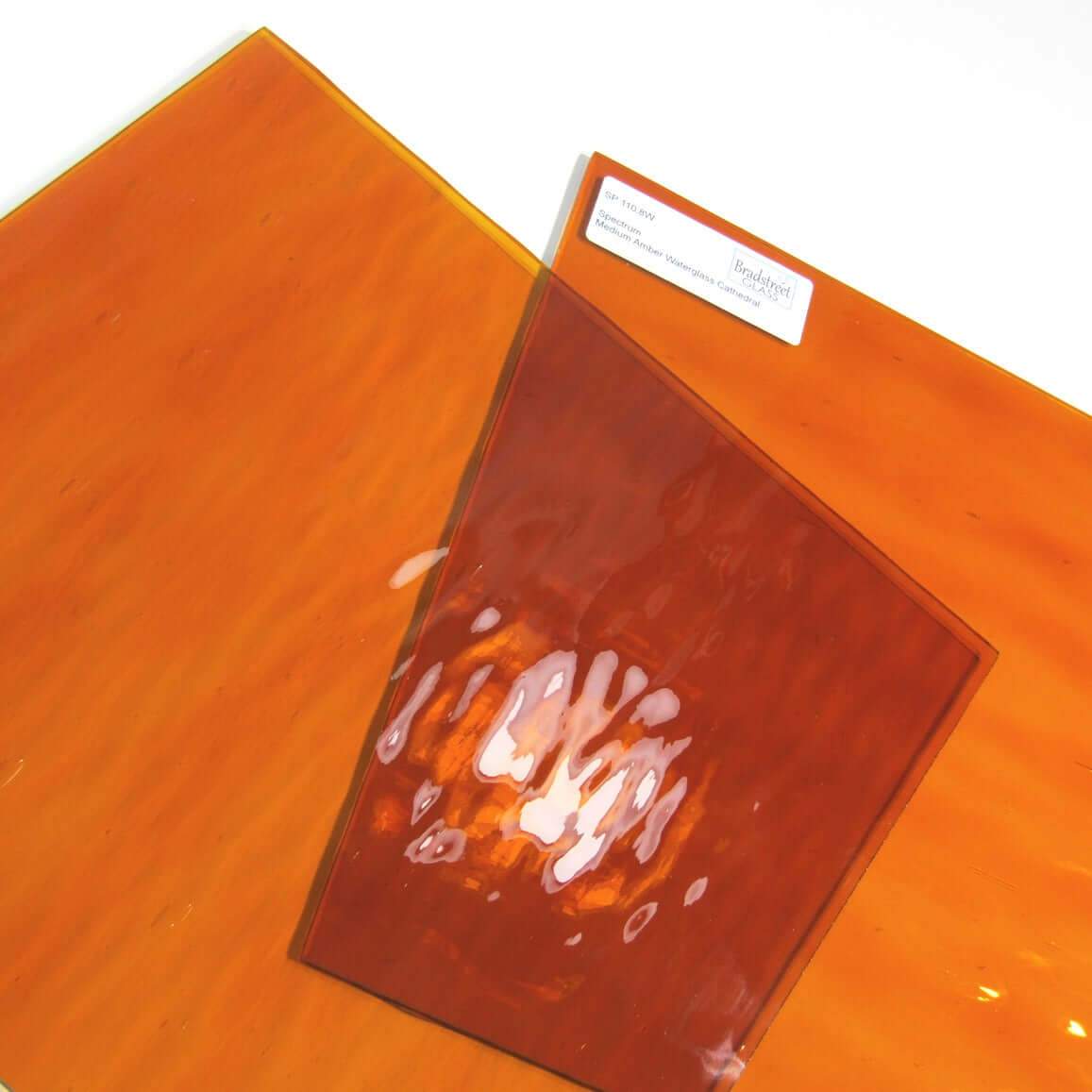Medium Amber Waterglass Fusible Stained Glass Sheet System 96 Oceansid