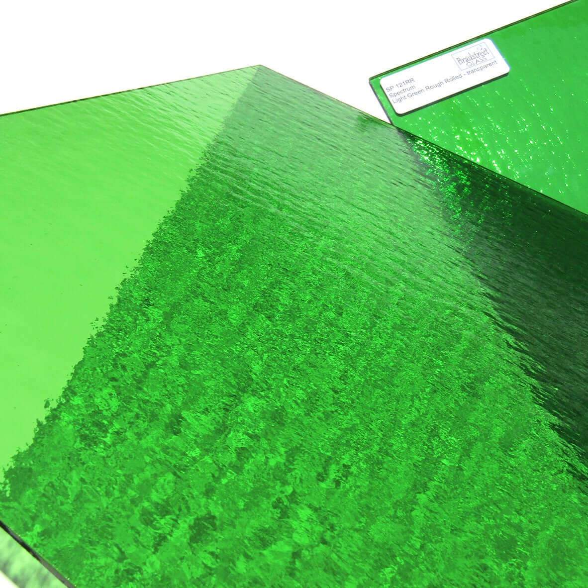 Light Green Rough Rolled Stained Glass Sheet 96 COE Oceanside Fusible SF121RR