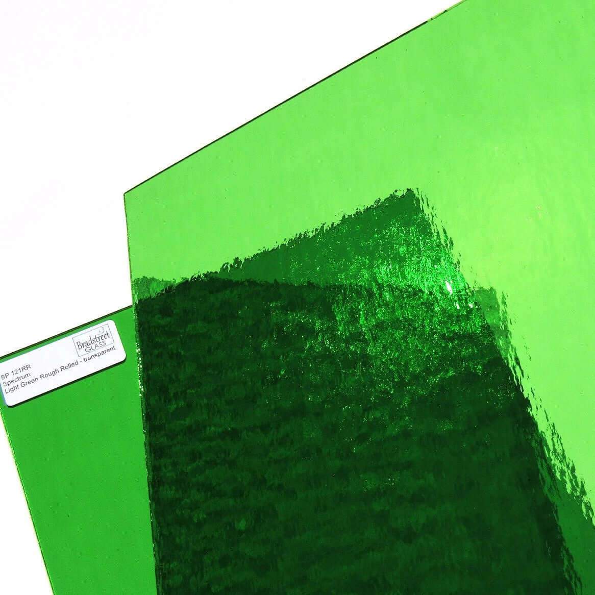 Light Green Rough Rolled Stained Glass Sheet 96 COE Oceanside Fusible SF121RR