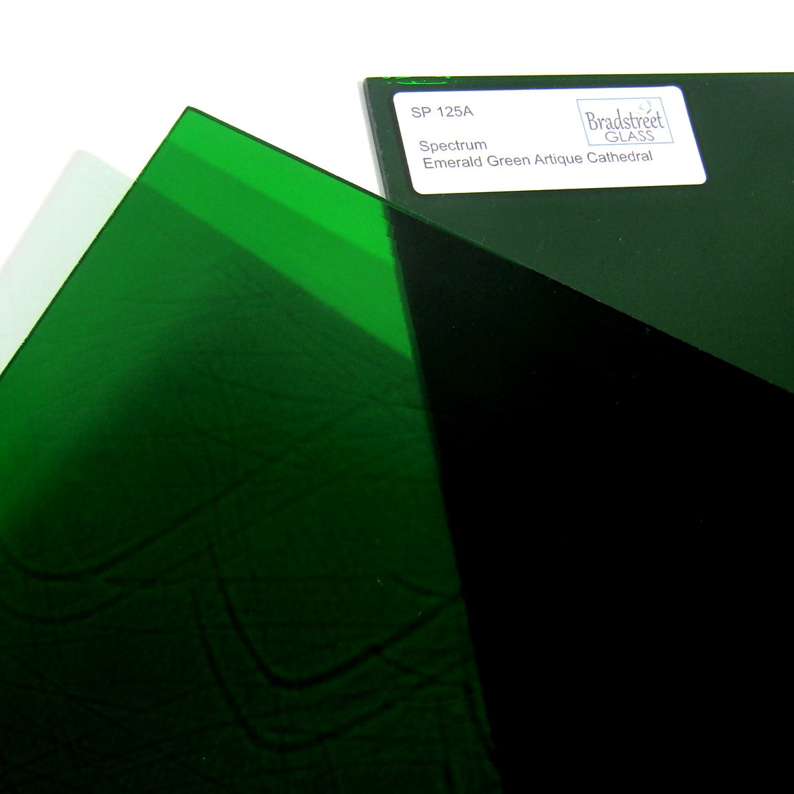 Emerald Green Artique Cathedral Stained Glass Sheet Spectrum 125A