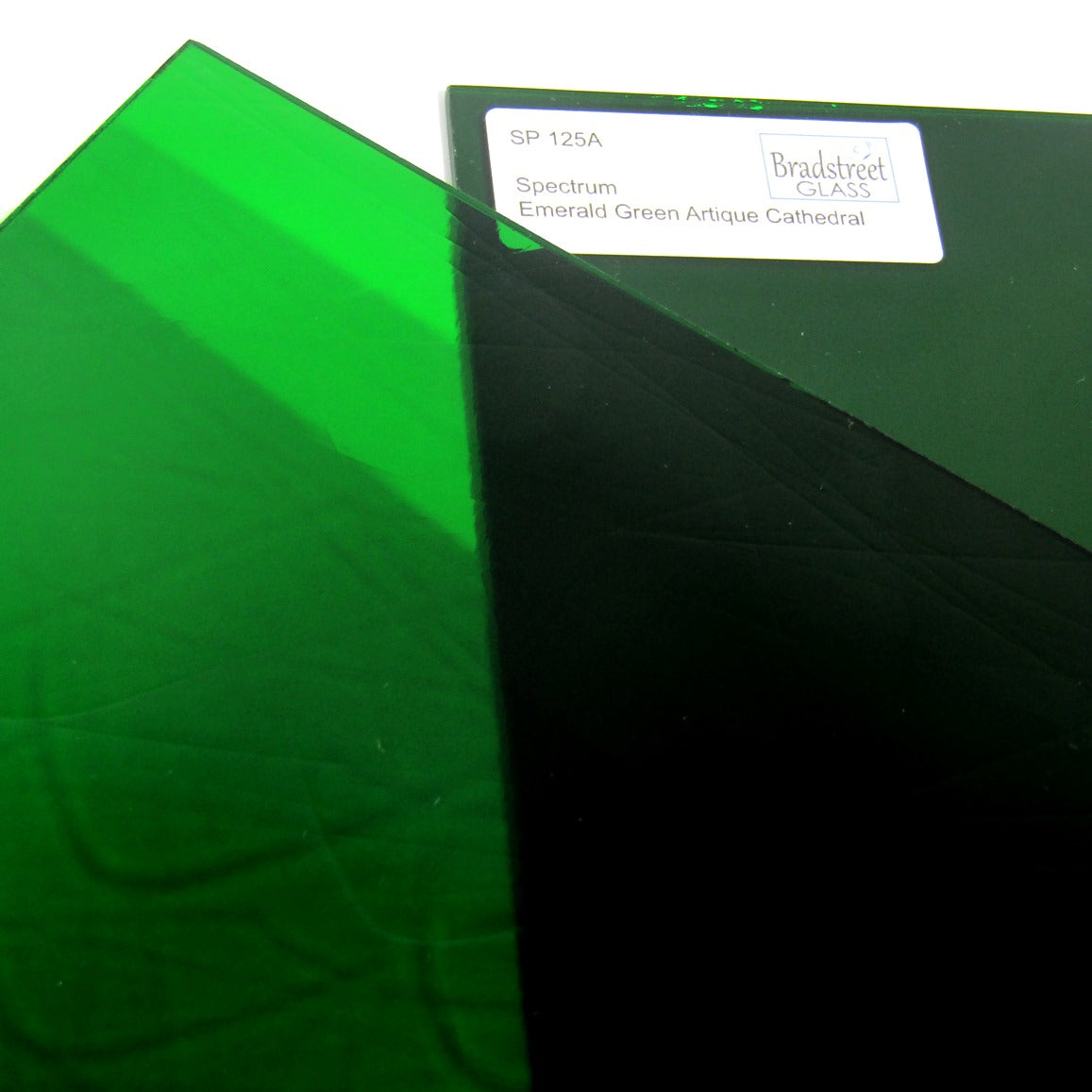 Emerald Green Artique Cathedral Stained Glass Sheet Spectrum 125A