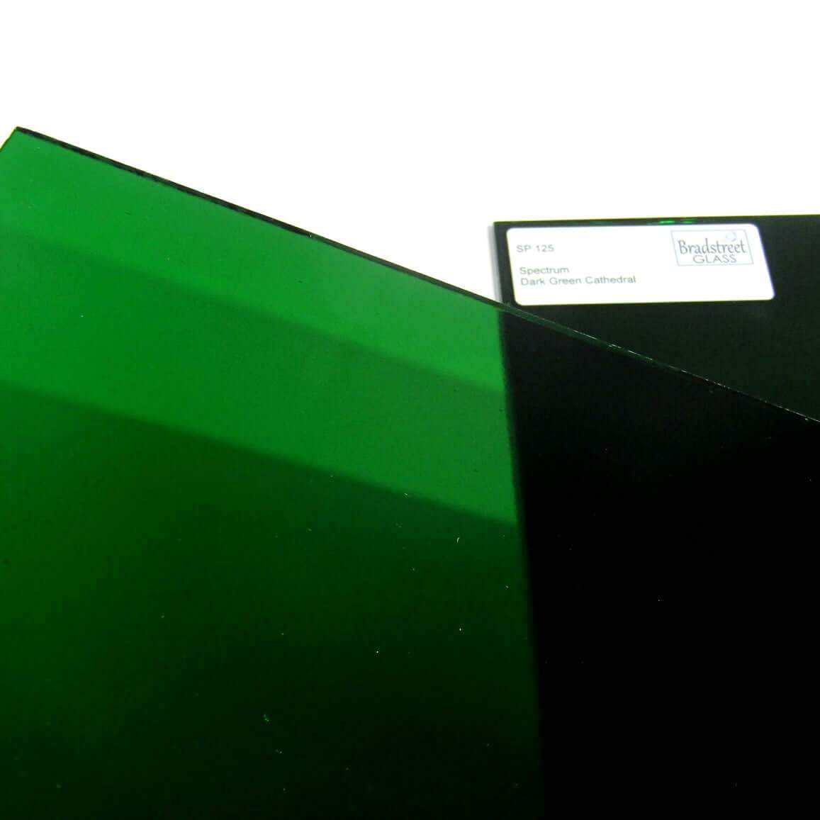 Dark Green Cathedral Stained Glass Sheet Spectrum 125