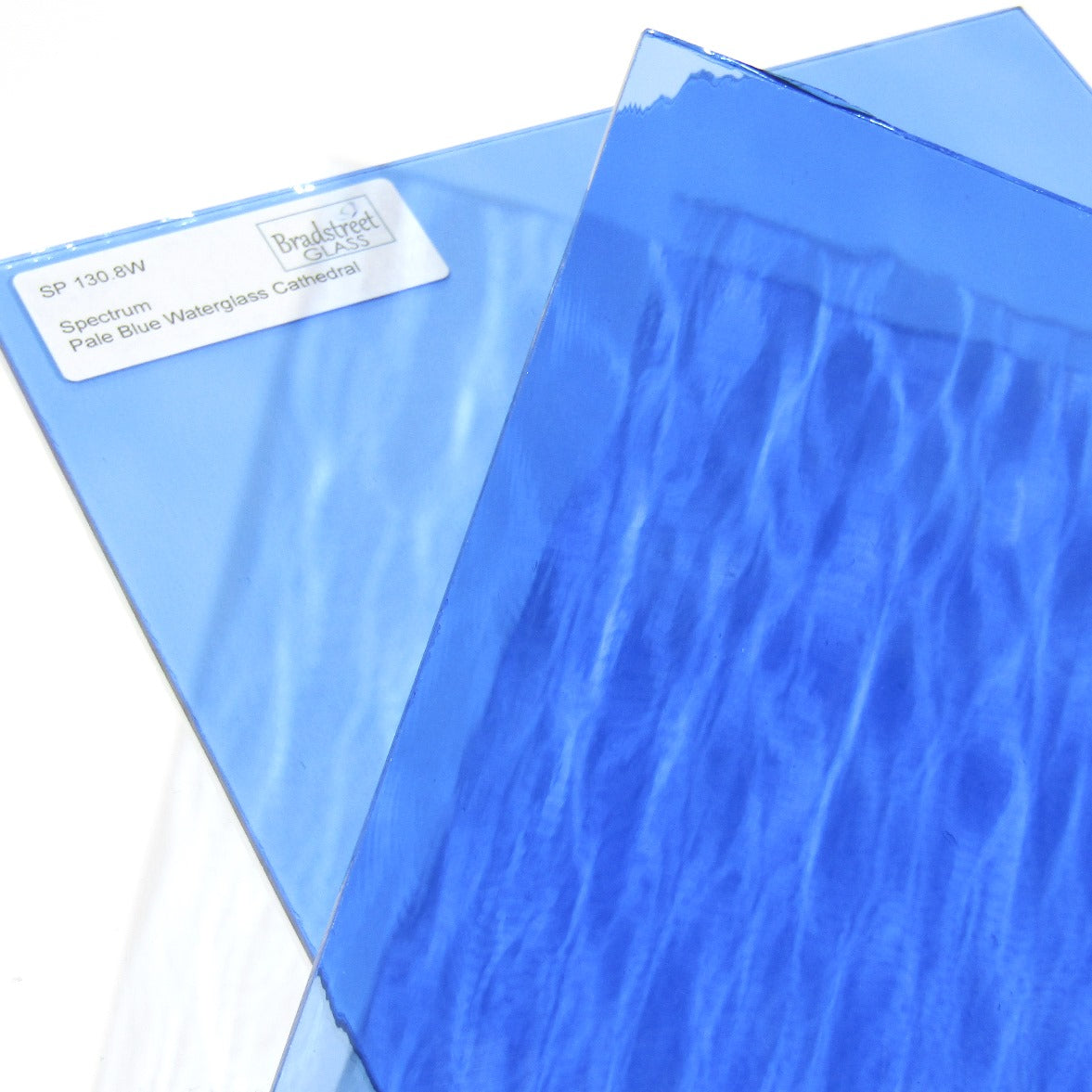 Spectrum 130.8W Stained Glass Sheet Translucent Cathedral Waterglass Textured Pale Blue 