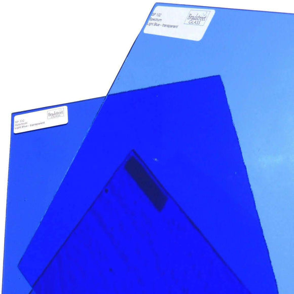 Spectrum 132 Light Blue Translucent Cathedral Stained Glass Sheet